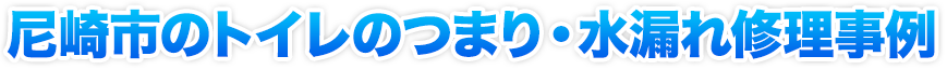 トイレのつまり・水漏れ修理事例