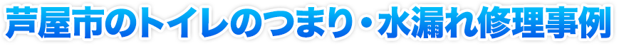 トイレのつまり・水漏れ修理事例