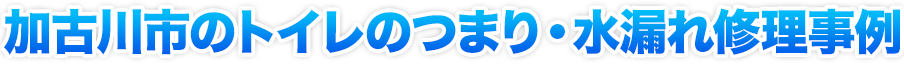 トイレのつまり・水漏れ修理事例