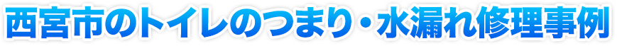 トイレのつまり・水漏れ修理事例