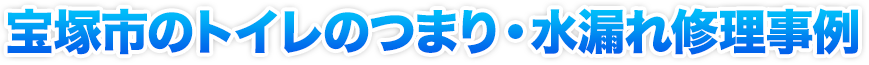 トイレのつまり・水漏れ修理事例